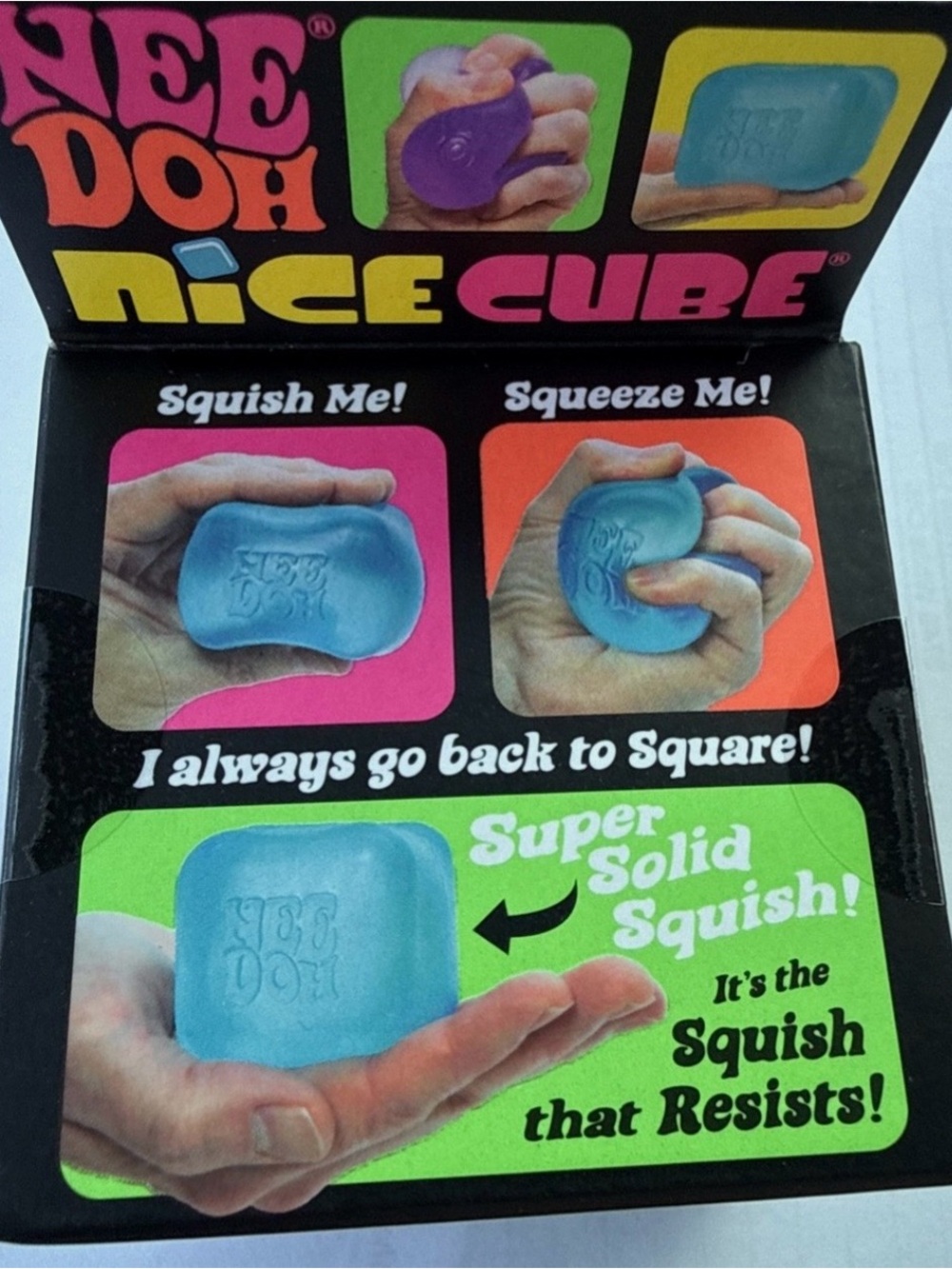 NeeDoh Super Solid Squish - Nice cube purple. Stress Relief Toy. TikTok viral - Picture 7 of 7